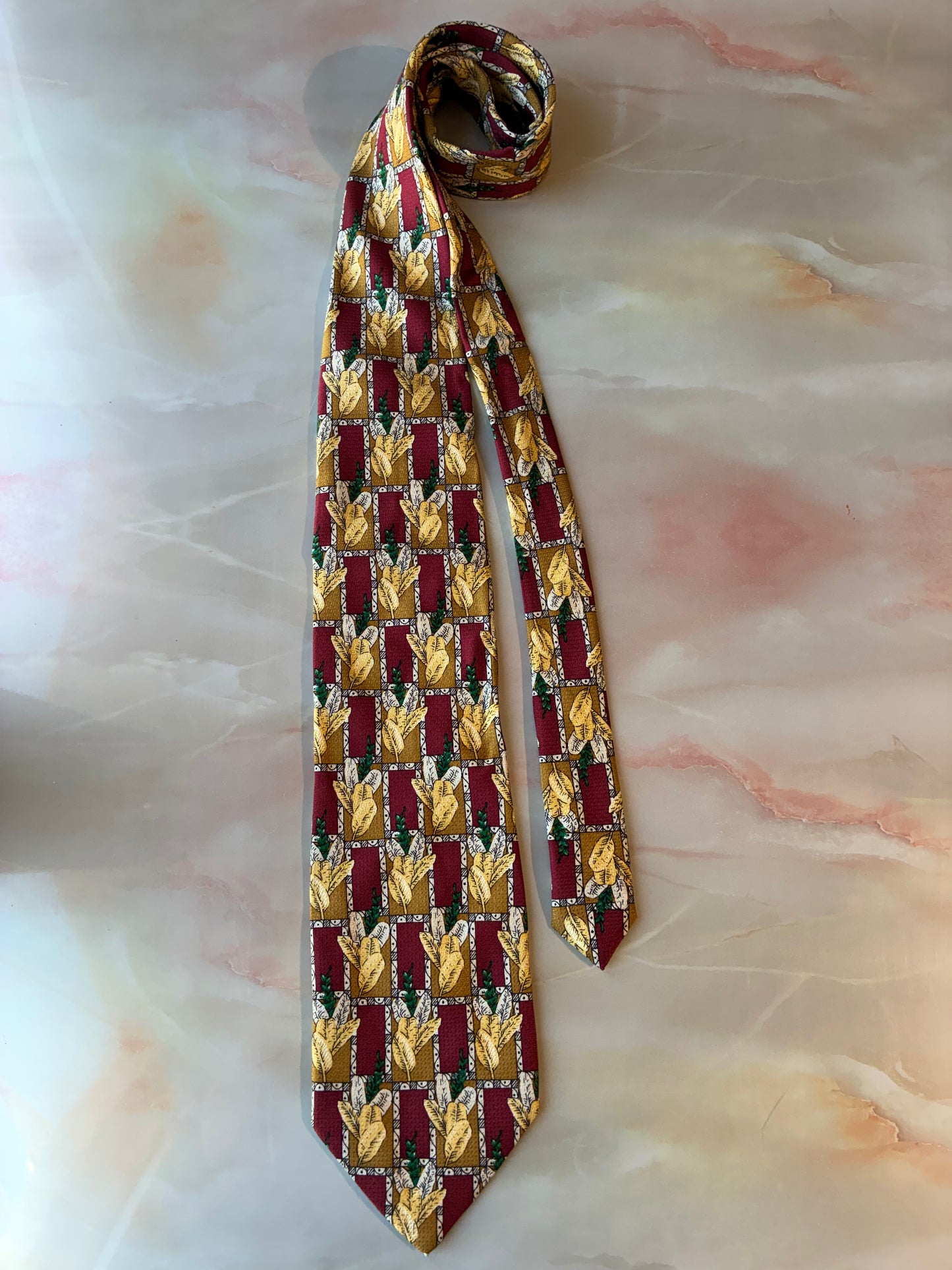 Cravatta Vintage Adelfi in seta floreale #086