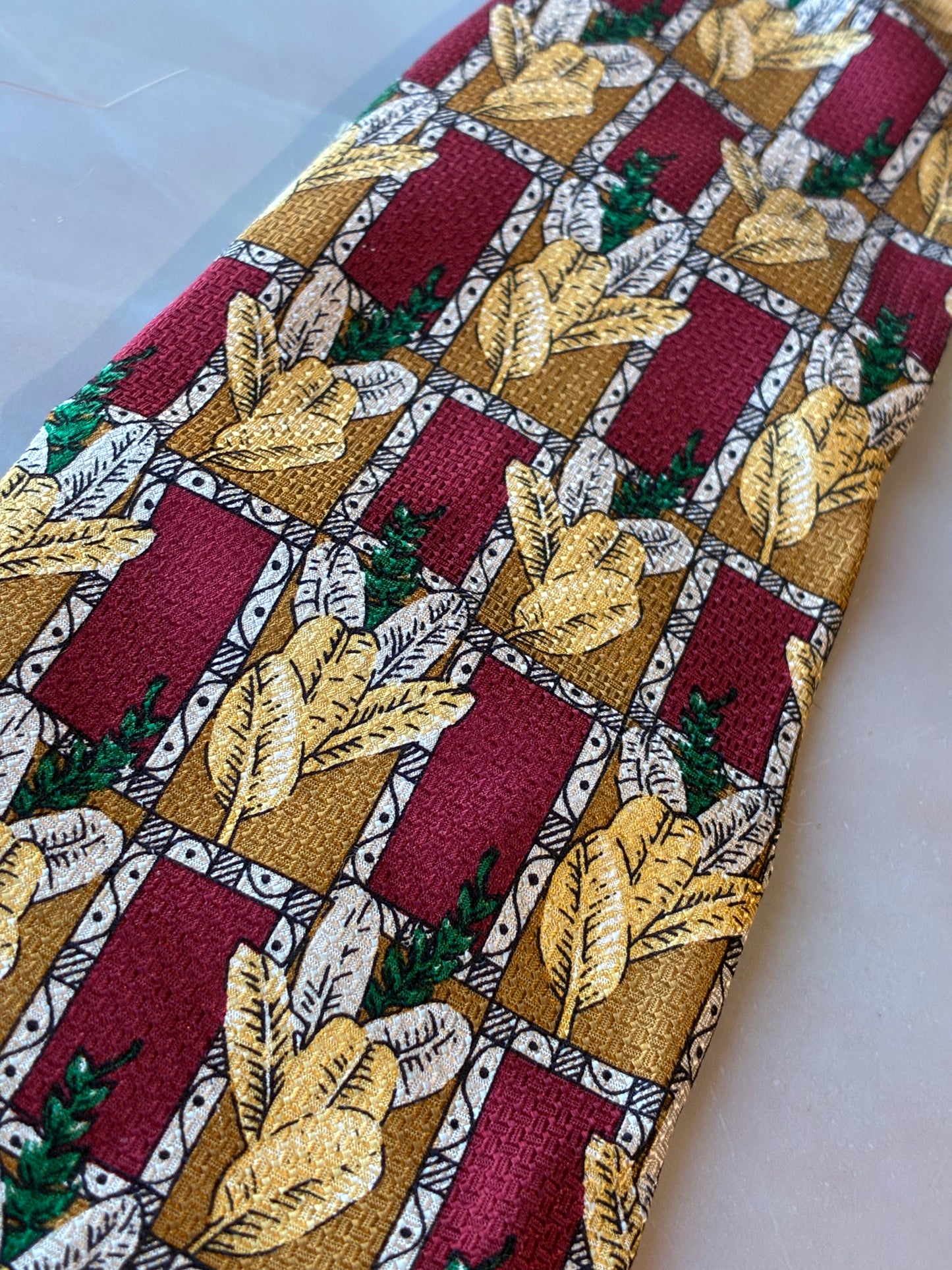 Cravatta Vintage Adelfi in seta floreale #086