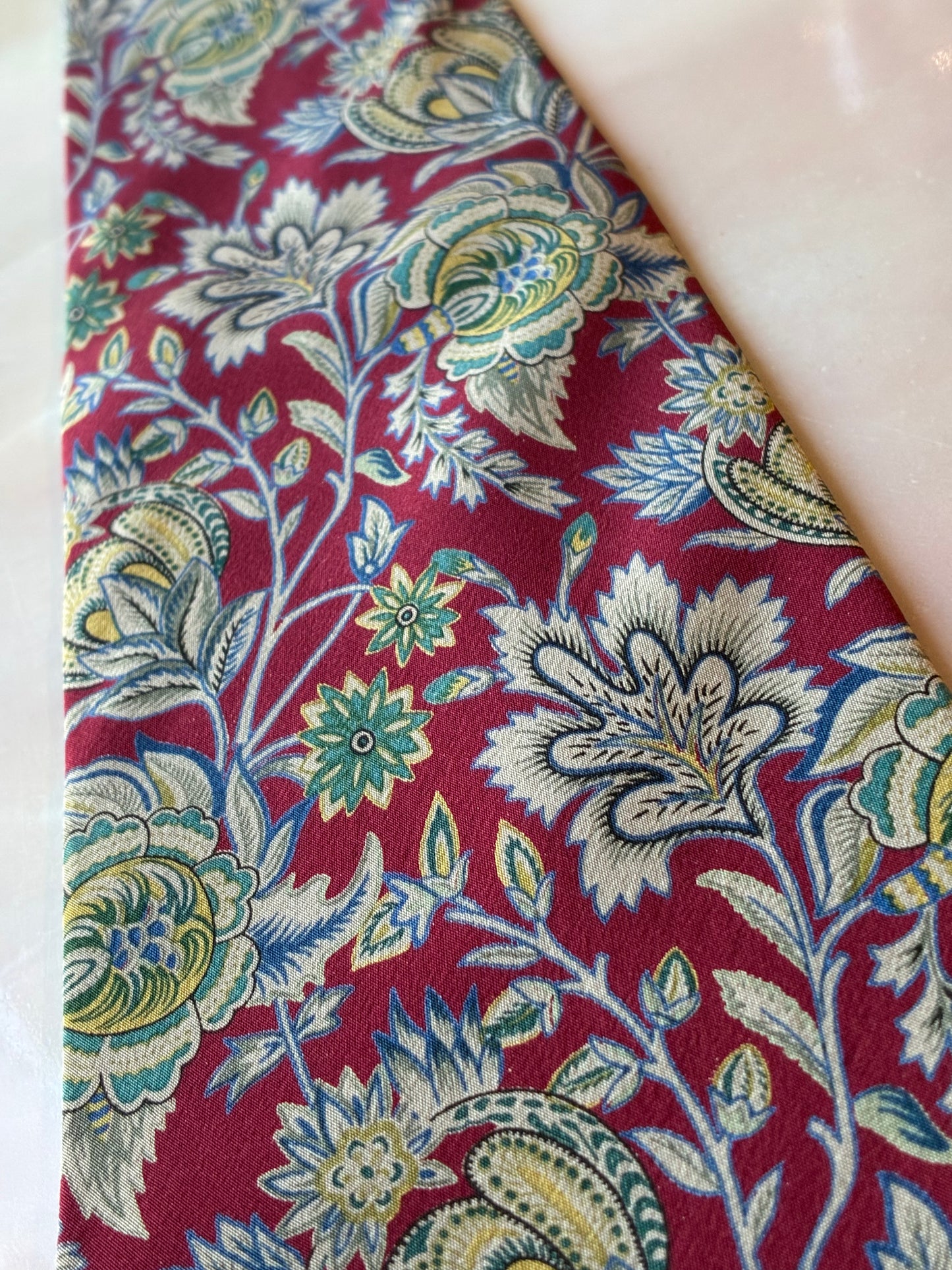 Cravatta Vintage CLUB in seta a fiori #092
